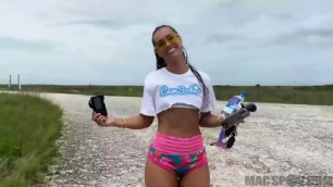 Kelsi Monroe Gets By A Bald Motherfucker In The Florida Swamps