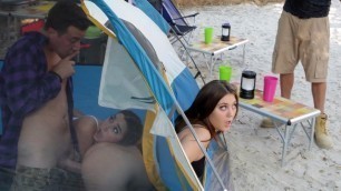 Girlfriends JoJo Kiss and  Karlee Grey In Tents Fucking: Part 2