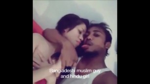 Assamese Hindu Girl Kiss and Foreplay with Bangladeshi Muslim Guy