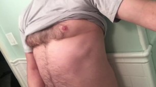 Quick Jerk off in Bathroom with Big Cum