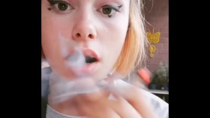 Smoking Fetish | Cute Smoking Teen Girl