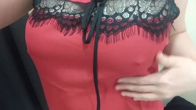 Flashing Boobs in Public Changing Room.