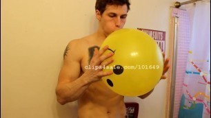 Balloon Fetish - Aaron Blowing Balloons Part13 Video1