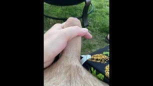 Outdoor Masterbating Session no Cumshot