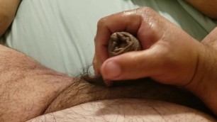 Little Dick with Lube, no Cum, almost Caught