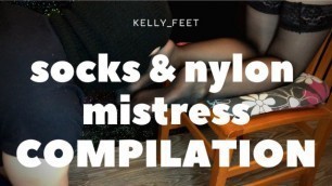 Kelly_feet Socks & Nylon Dominates Mistress Slave Girl Goddess COMPILATION