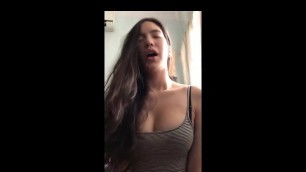 Asian college girl with big boobs riding cock