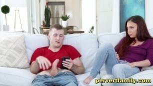 Pervertfamily- brother fucks sister around the house