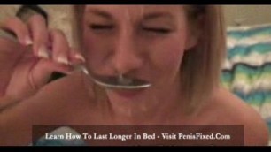 Lissa ExGf Gives BJ then Eats Cum With a Spoon