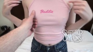 SUPER wholesome redhead teen makes her debut porn video
