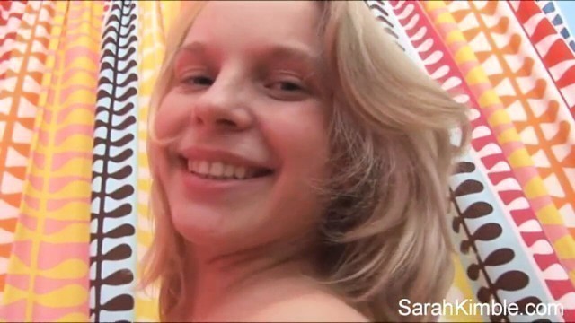 Sarah Kimble showing her pussy closeup and fingering Teen POV